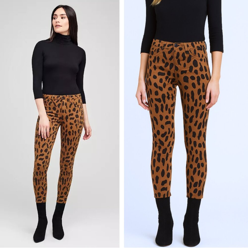 NWT L’Agence Margot High-Rise Skinny Jeans Spotted Animal